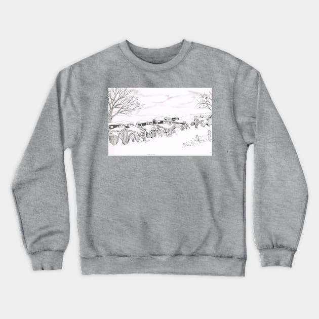 Tombstones Crewneck Sweatshirt by GrizzlyVisionStudio